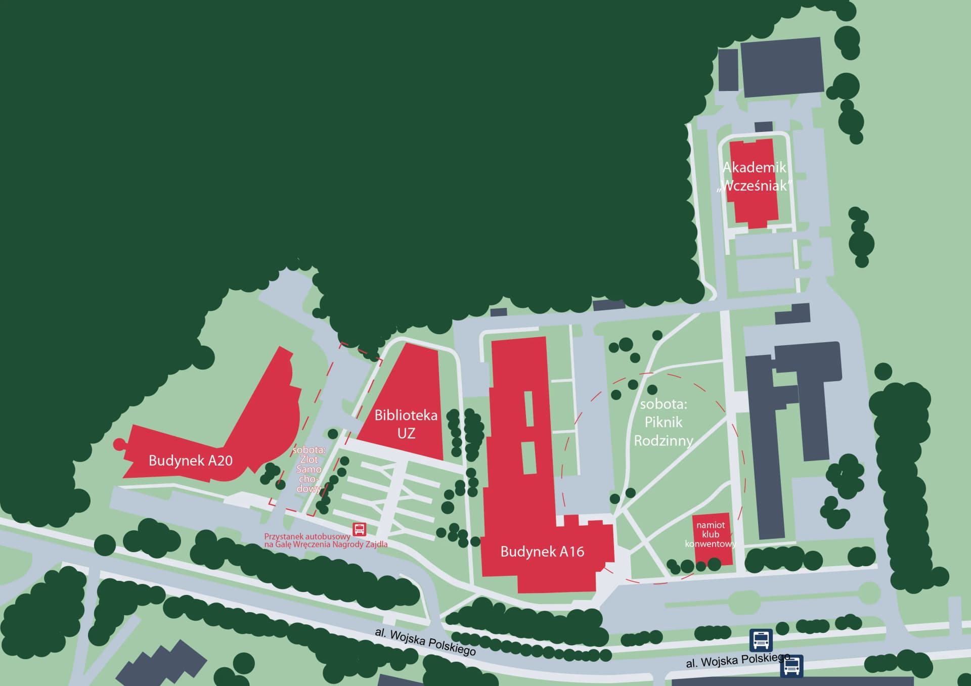 Kampus B – plan terenu